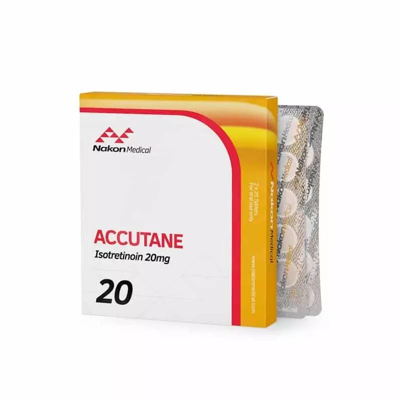 Accutane 20 Izotretinoin for acne treatment, Nakon Medical, 50 mg tablets