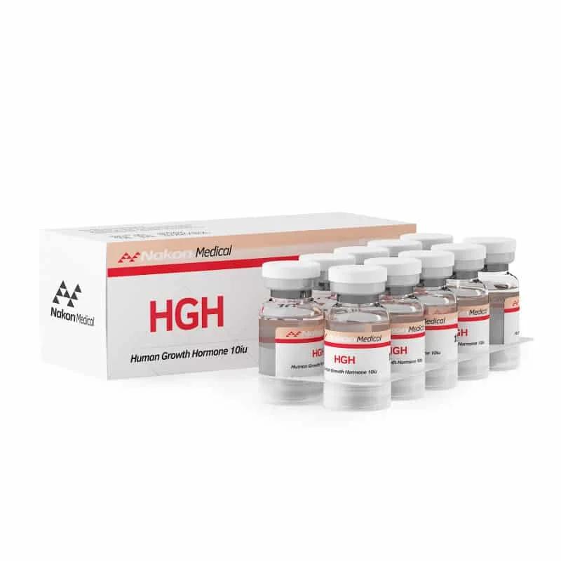 somatropin HGH 10 IU Human Growth Hormone by Nakon Medical injectable 10 vials