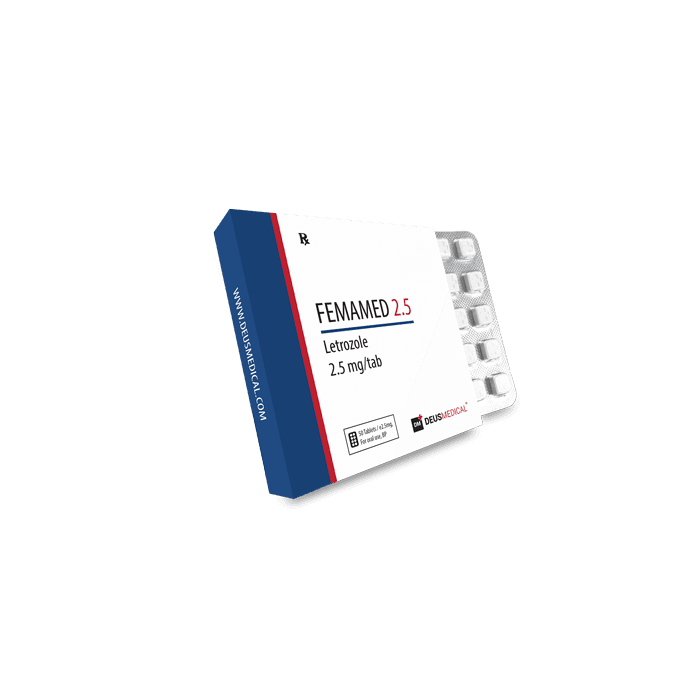 Femamed 2.5 letrozole by Deus Medical tablet pack of 50 pills